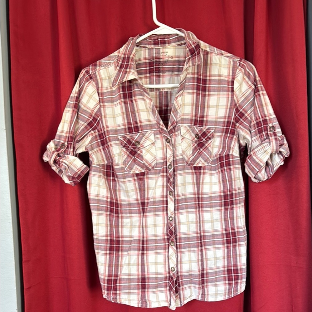 Plaid Button-Up Shirt
